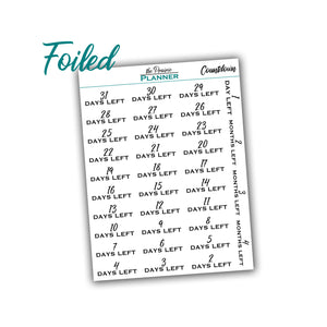 FOIL Countdown - Planner Stickers