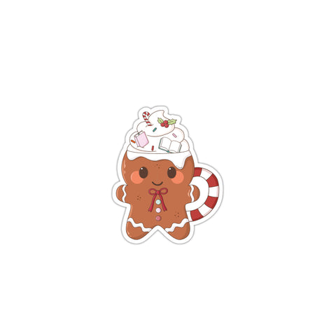 Gingerbread Mug Die Cut Sticker