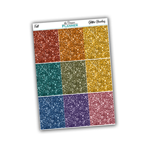 Glitter Headers - Fall Multi-Colour