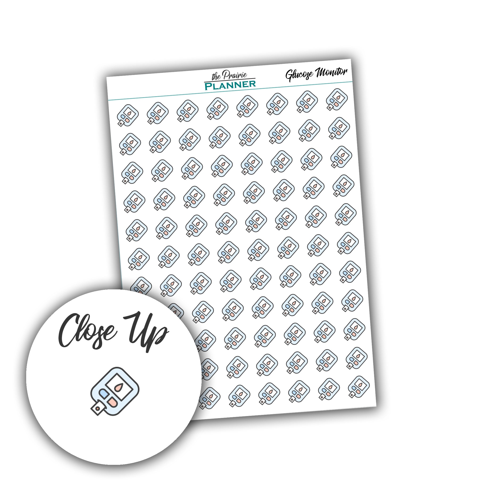 Glucose Monitor - Planner Stickers