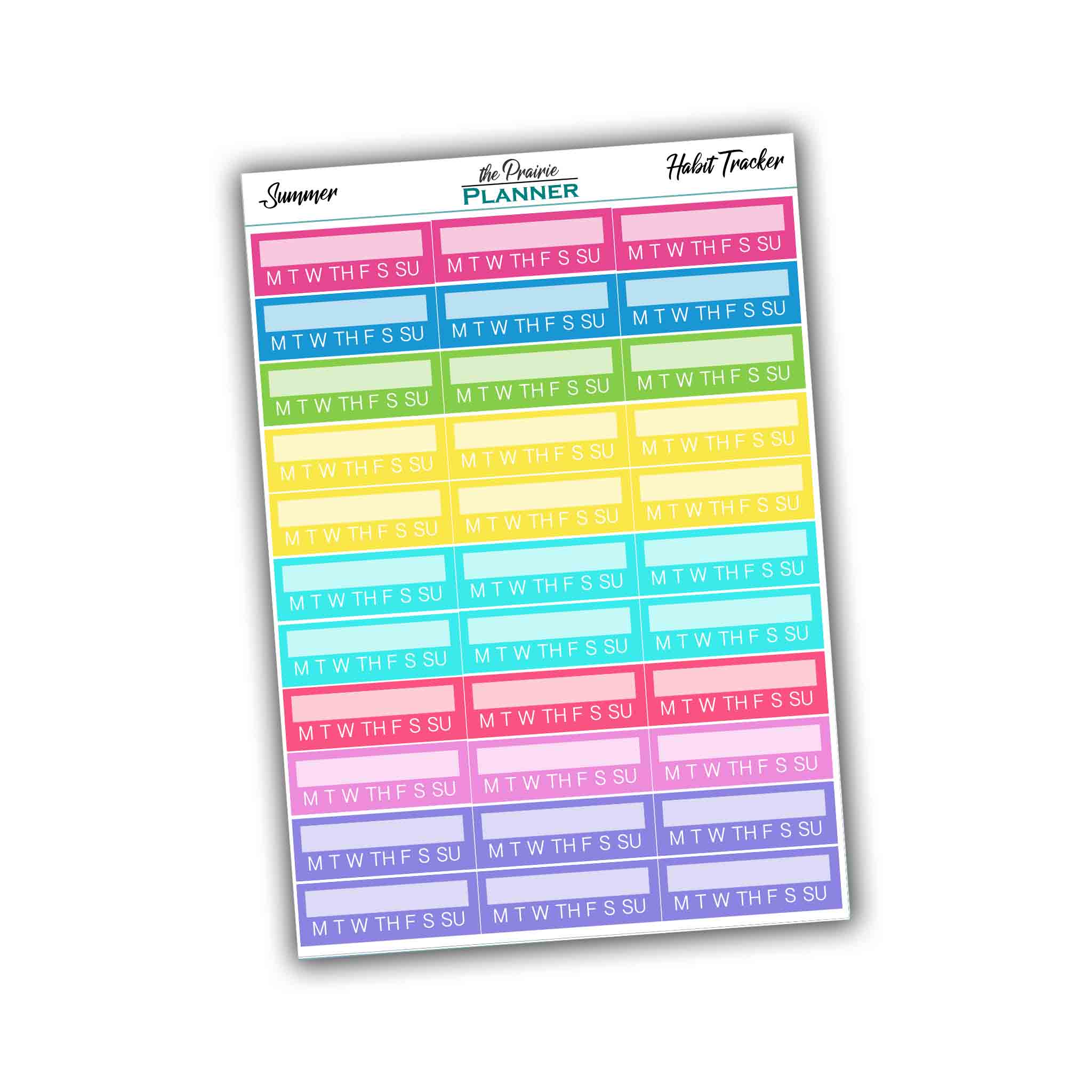Habit Tracker - Summer Multi-Colour