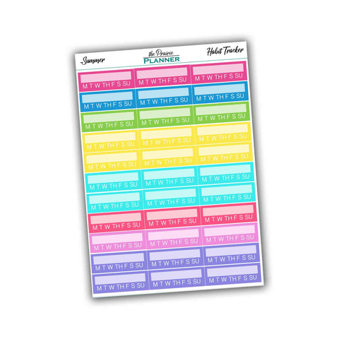 Habit Tracker - Summer Multi-Colour