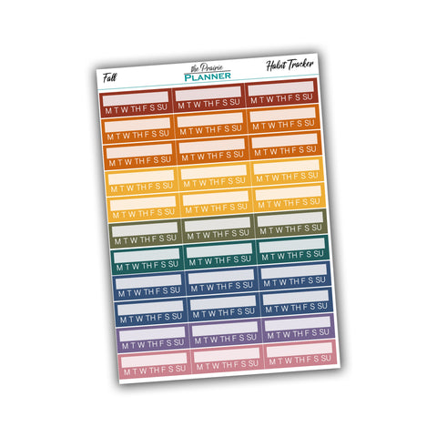 Habit Tracker - Fall Multi-Colour