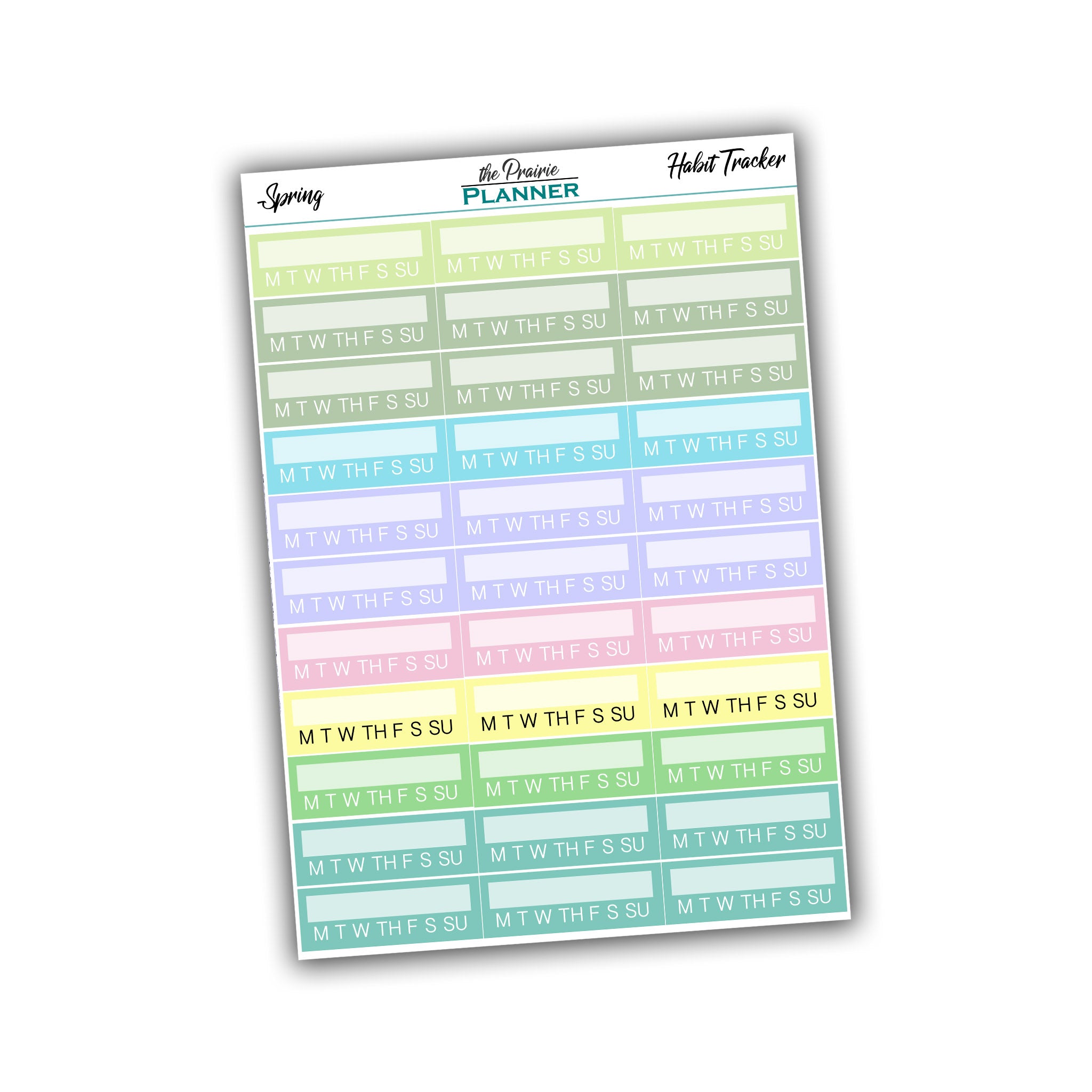 Habit Tracker - Fall Multi-Colour - Planner Stickers