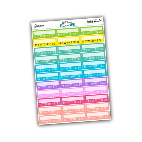 Habit Tracker - summer Multi-Colour