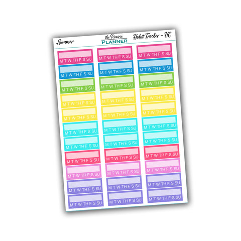 Habit Tracker - HC- Summer Multi-Colour