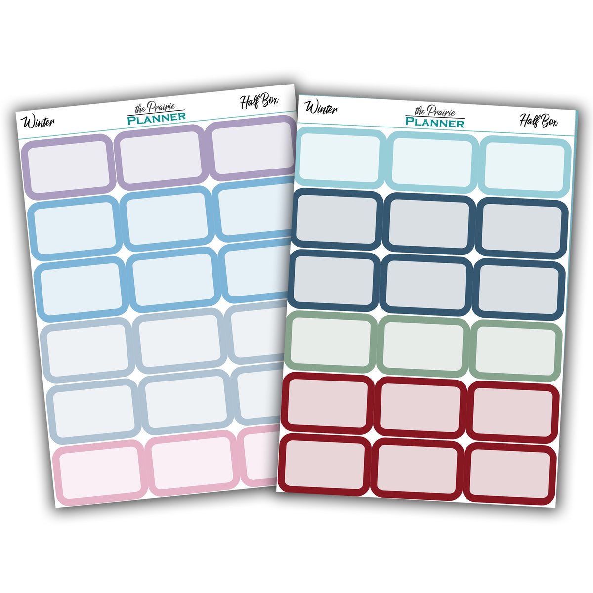 Half Boxes - Winter Multi-Colour – the Prairie Planner
