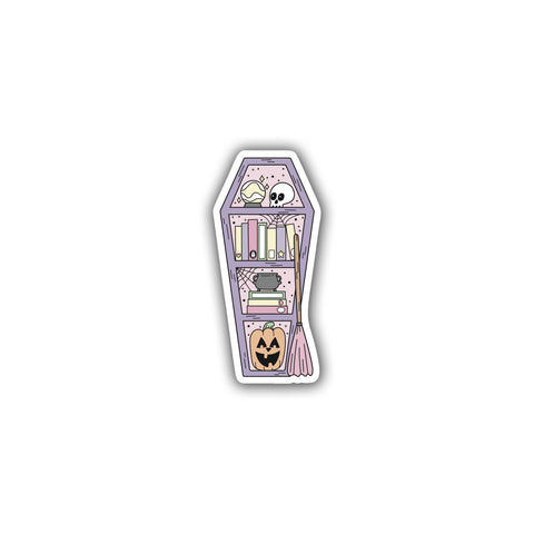 Halloween Bookshelf Die Cut Sticker