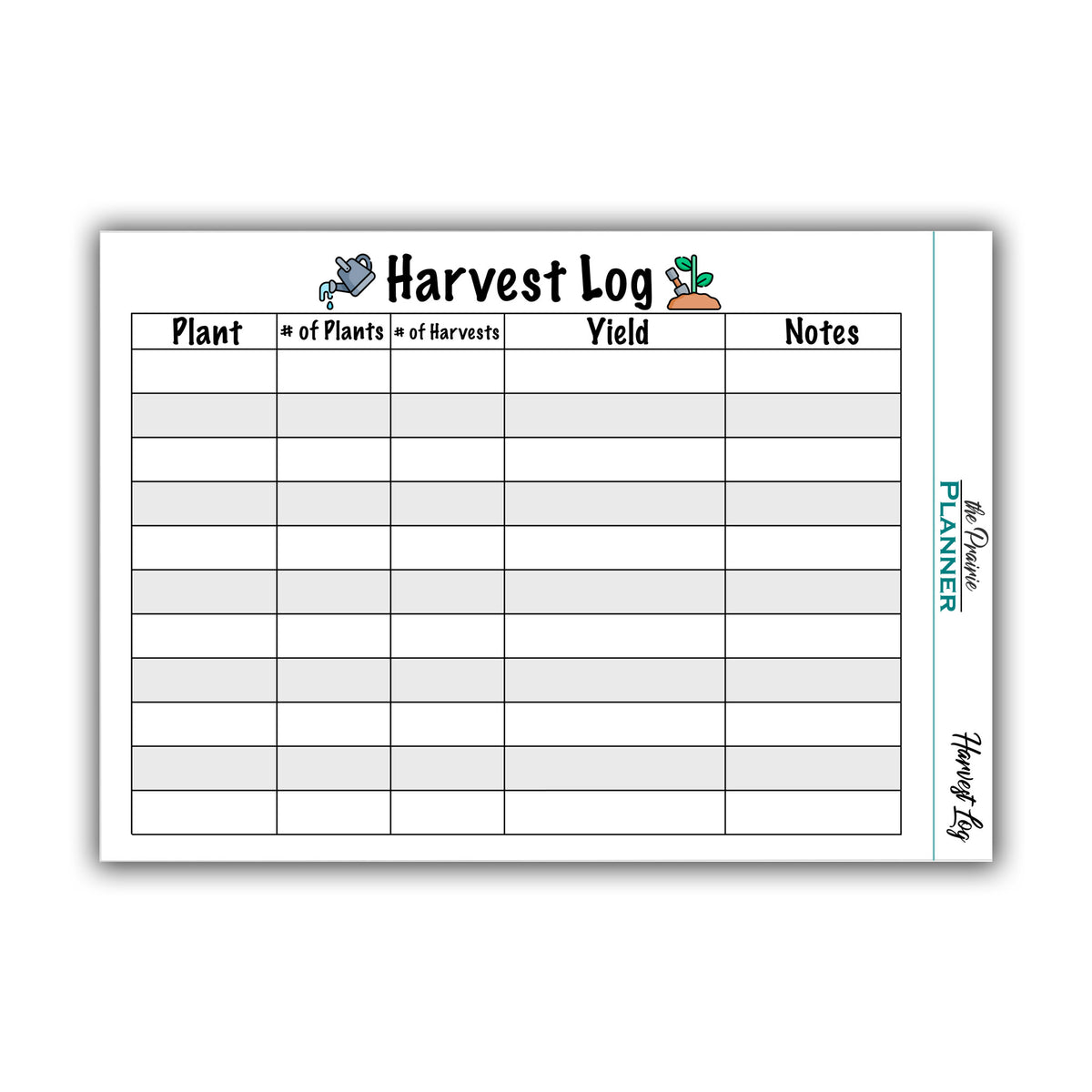 Harvest Log – the Prairie Planner