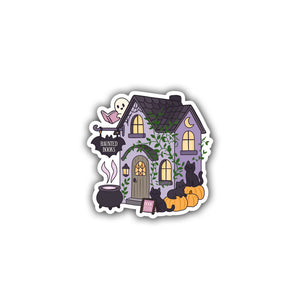 Haunted Books Die Cut Sticker