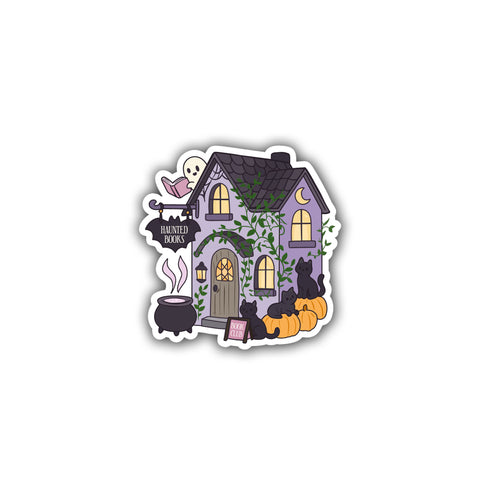Haunted Books Die Cut Sticker