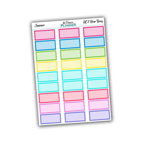Hobo Cousin 2 Hour Boxes - Winter Multi Colour - Planner Stickers
