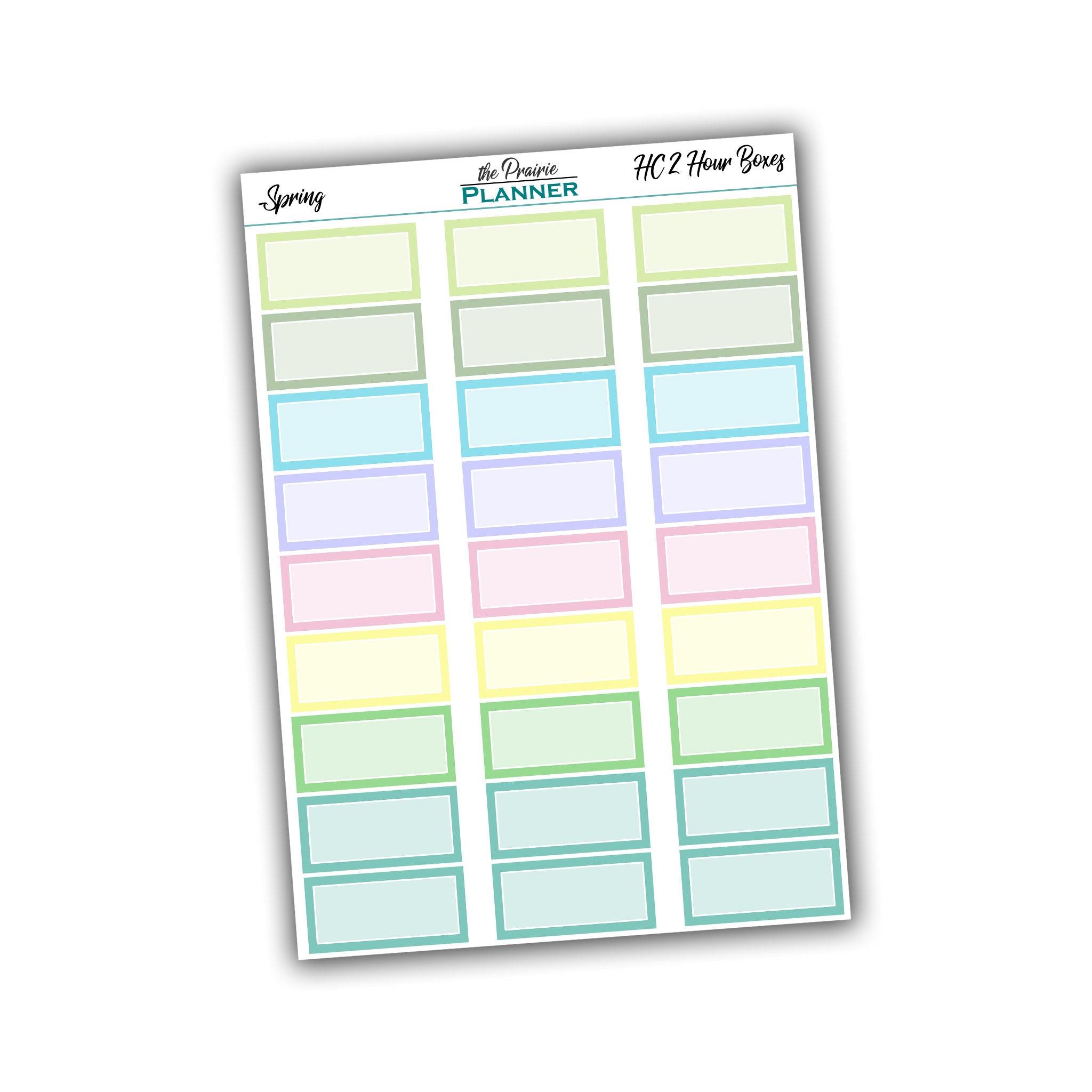 Hobo Cousin 2 Hour Boxes - Fall Multi Colour - Planner Stickers