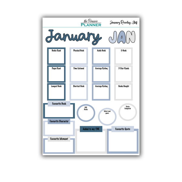 January 2026 Book Journal Kit