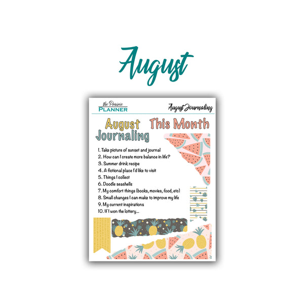 2026 Monthly Journaling