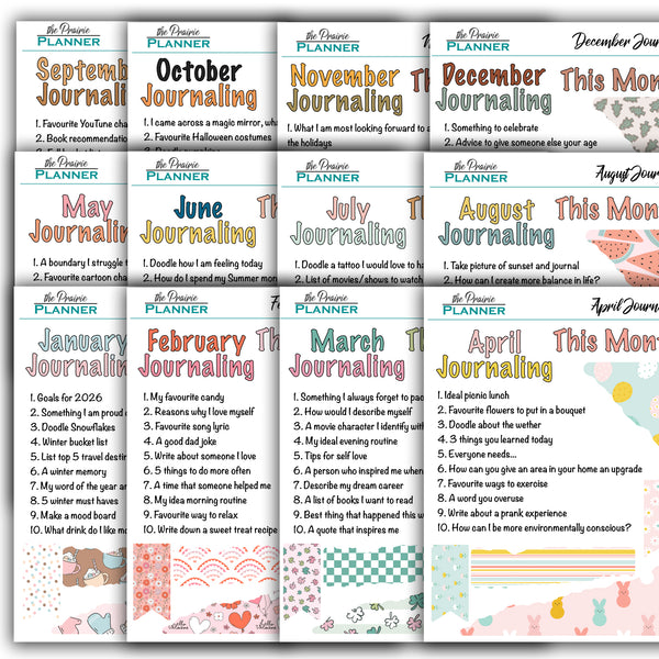 2026 Monthly Journaling