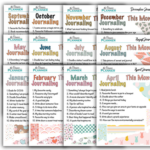2026 Monthly Journaling