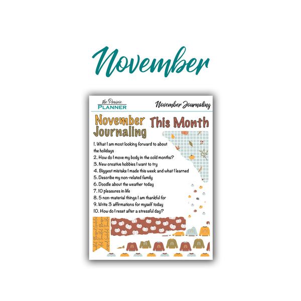 2026 Monthly Journaling