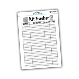 Kit Tracker - Planner Stickers