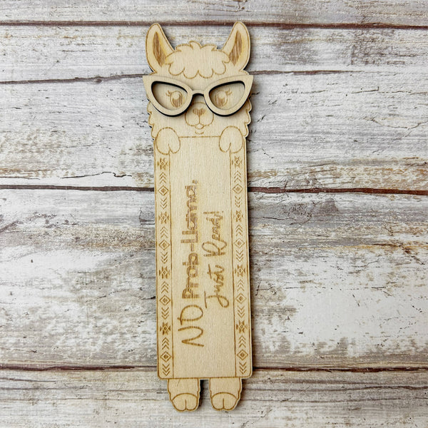 Wooden Llama Bookmark