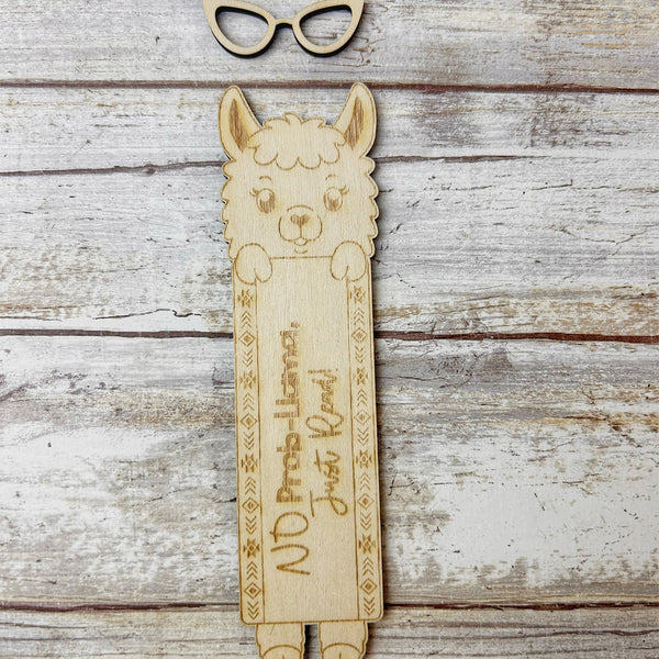 Wooden Llama Bookmark