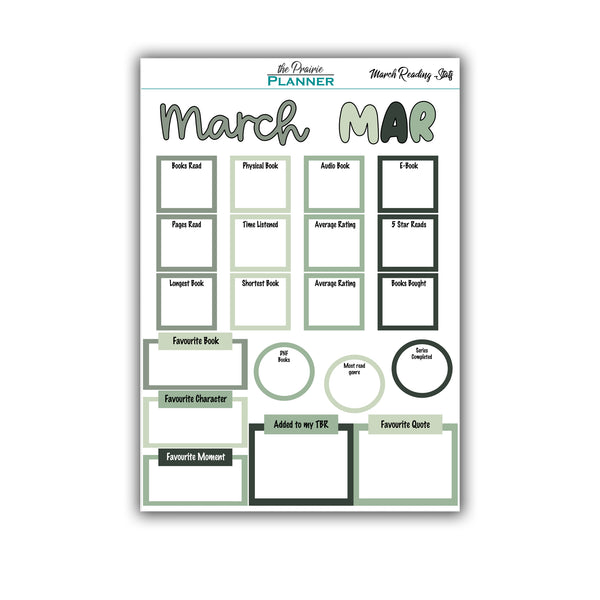 March 2026 Book Journal Kit