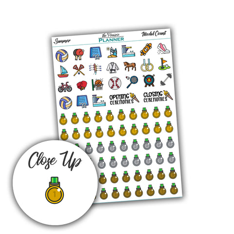 Medal Count - Summer - Planner Stickers