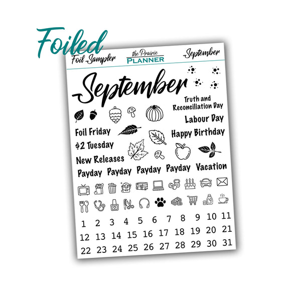 FOIL Monthly Sampler - July - Aug - Planner Stickers