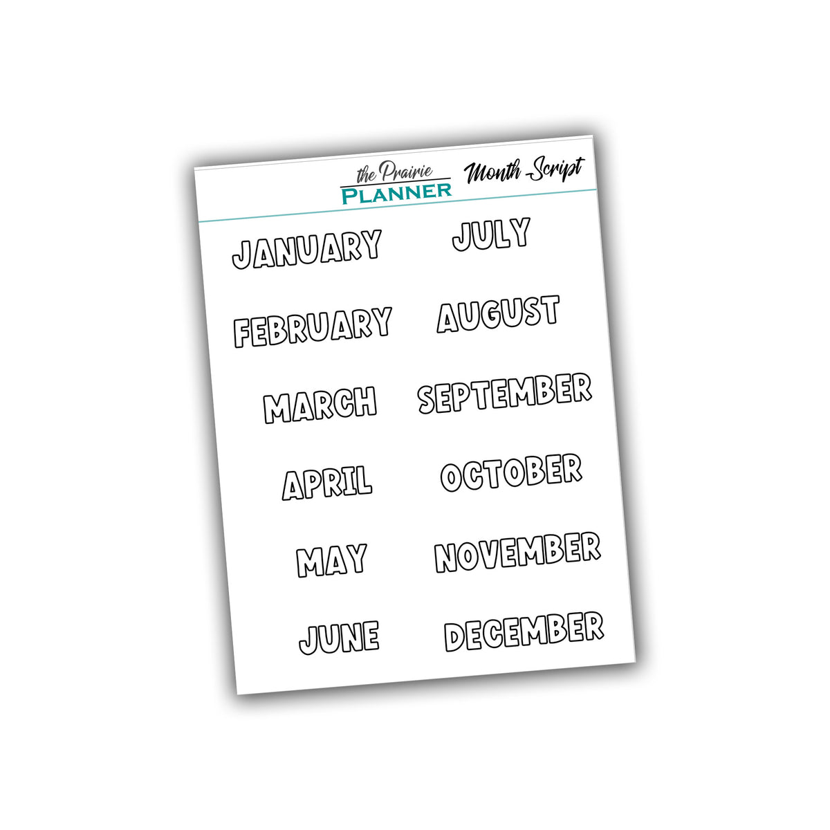 Month Script Month Script - Fill In – the Prairie Planner