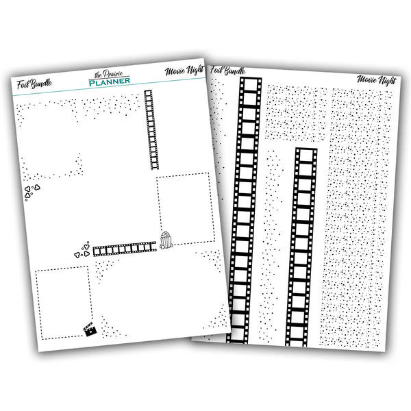 FOIL - Movie Night Collection - Planner Stickers