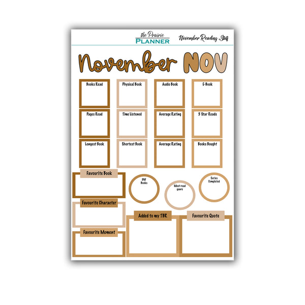 November 2026 Book Journal Kit