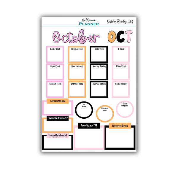 October 2026 Book Journal Kit