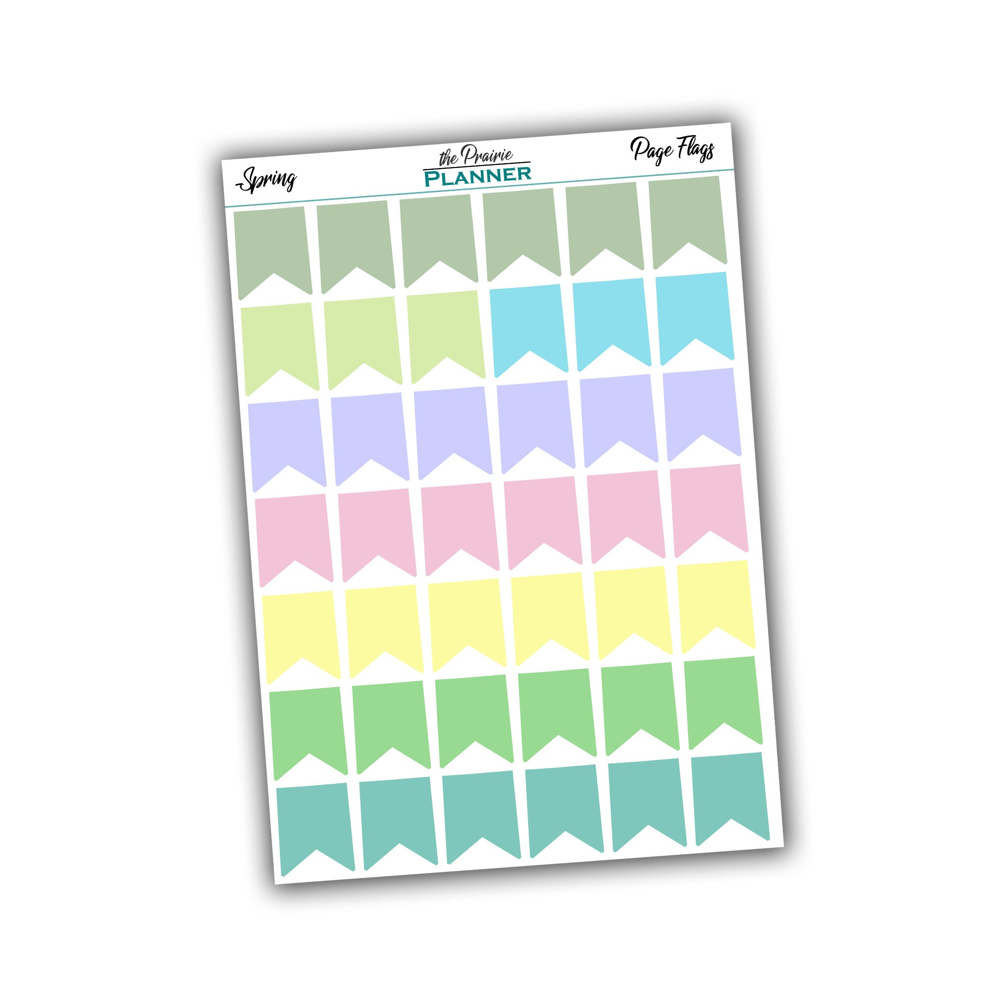Page Flags - Spring Multi-Colour - Planner Stickers