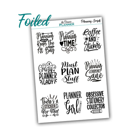 FOIL Planning Quotes 1 - Planner Stickers