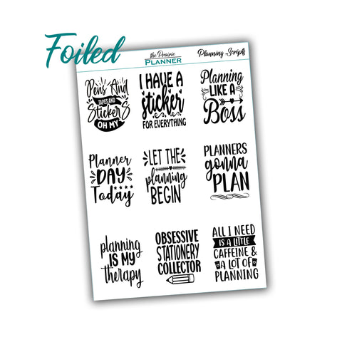 FOIL Planning Quotes 2 - Planner Stickers