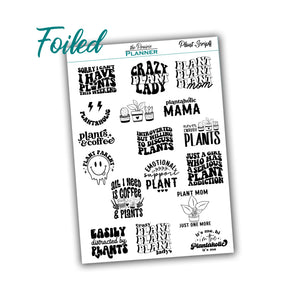 FOIL Plant Quotes - Planner Stickers