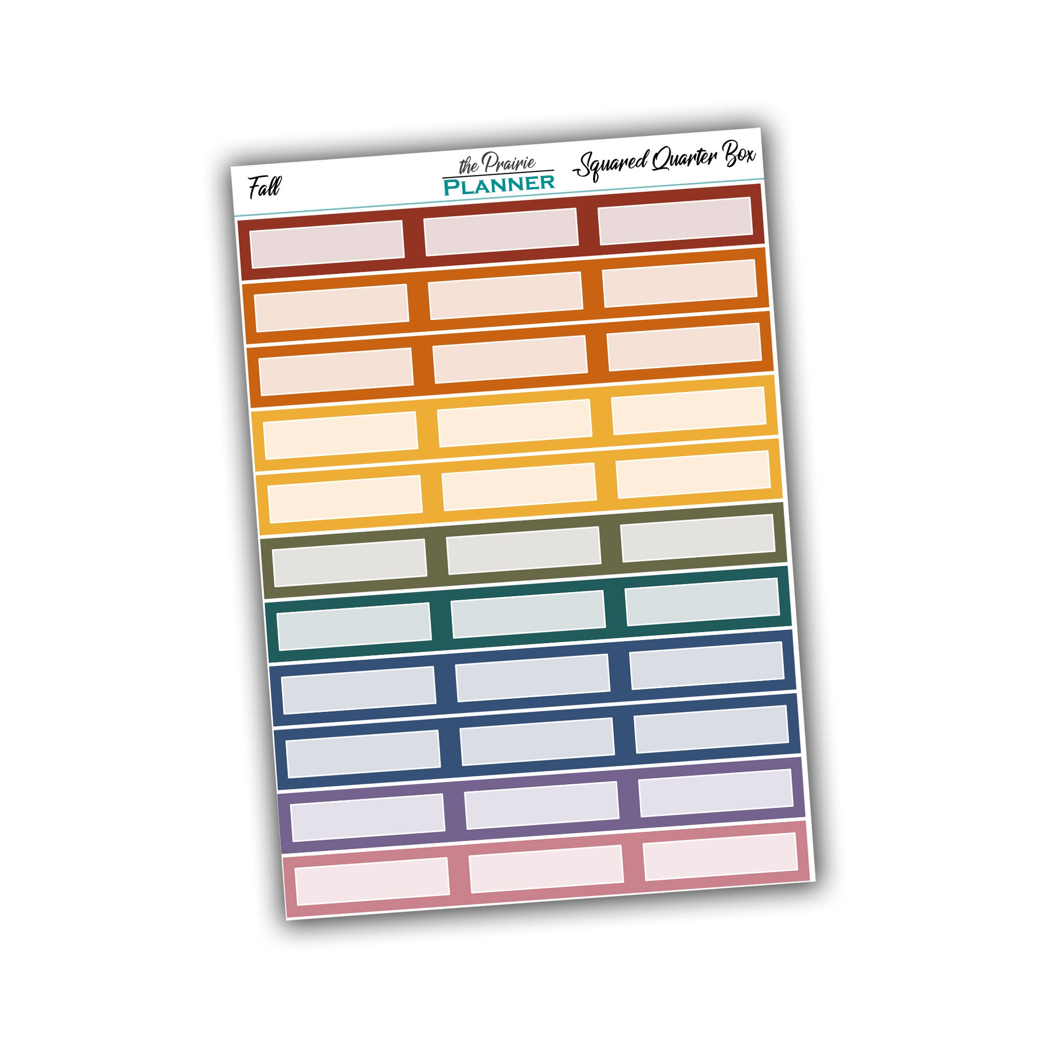 Squared Quarter Boxes - Fall Multi Colour