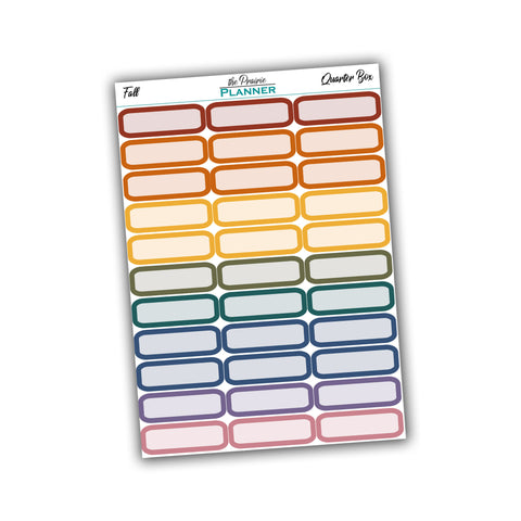 Quarter Boxes - Fall Multi-Colour