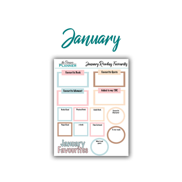 2026 Monthly Reading Favourites