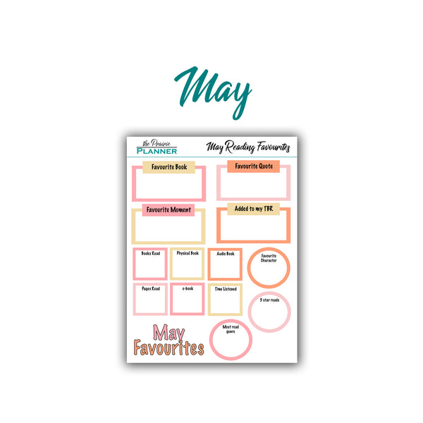 2026 Monthly Reading Favourites
