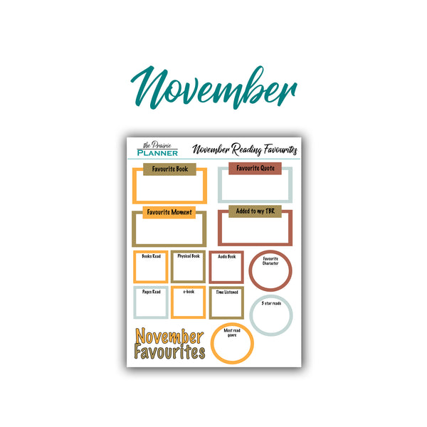 2026 Monthly Reading Favourites