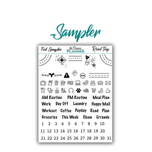 FOIL - Road Trip Collection - Planner Stickers
