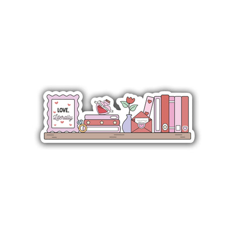 Romance Bookshelf Die Cut Sticker