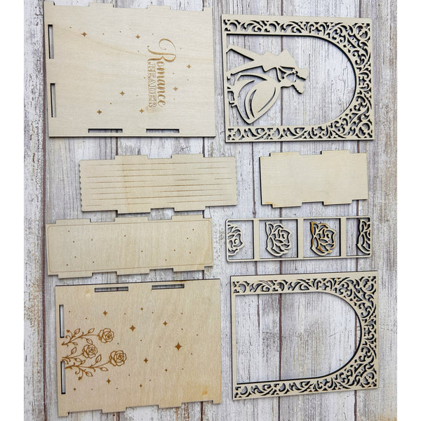 Wooden Romance Reader Bookmark Holder