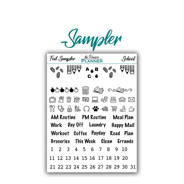 FOIL - School Collection - Planner Stickers