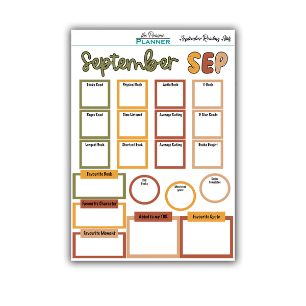 September 2026 Book Journal Kit