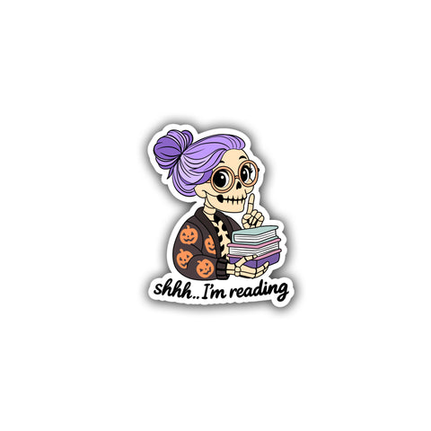 Shhh I'm Reading Die Cut Sticker