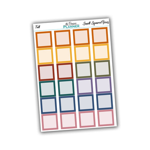Small Squared Boxes - Fall Multi-Colour