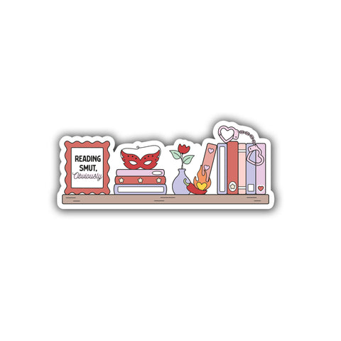 Smut Bookshelf Die Cut Sticker