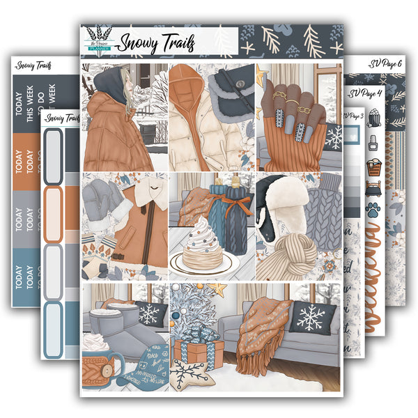 Snowy Trails | Weekly Planner Kit